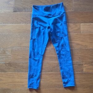 ZYIA Blue Athletic Leggings Moisture-Wicking Full-Length